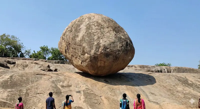 Krishna's Butterball balancing rock