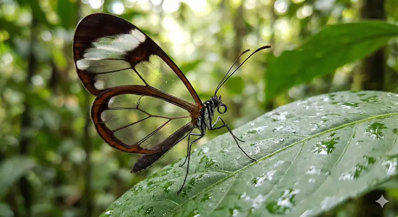 Glasswing Butterfly Transparent Wings