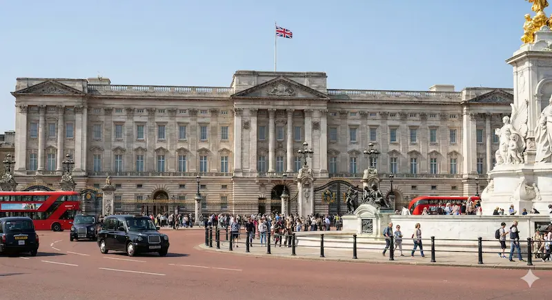 Buckingham Palace grand neoclassical architecture exterior view